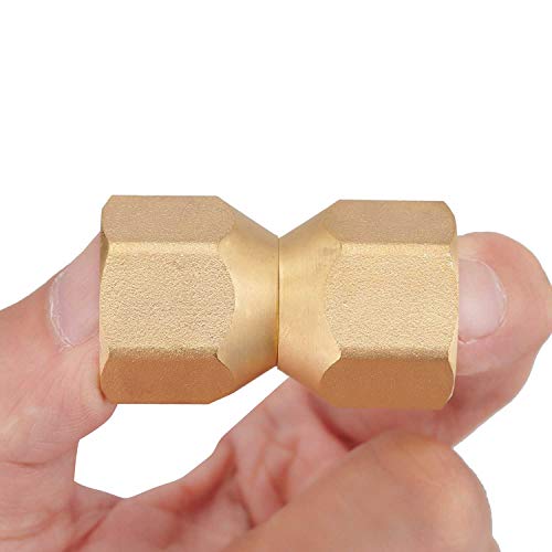 Minimprover 2 PCS Brass 1/2" Female Flare Swivel Adapter, Tube Fitting, Valve Connector - Image 3