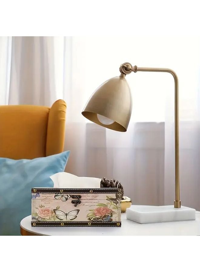 Vintage World Map Wooden Tissue Box Cover Yellow Recycled Wood Rectangular Decorative Lid - Image 2