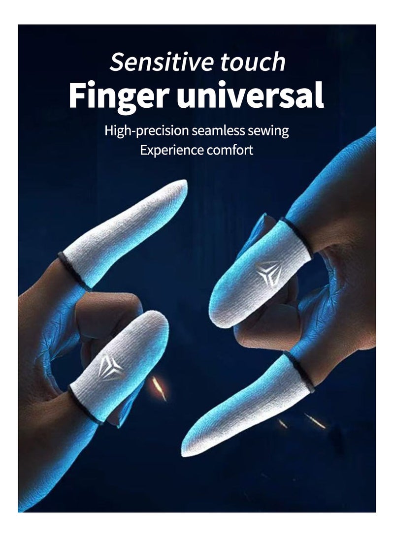 بيكسنست ٤ قطع من أكمام أصابع PUBG Mobile، مزودة بغطاء ألومنيوم محمول، أكثر حساسية ومقاومة للتعرق. مناسبة لألعاب PUBG/Fortnite/Call of Duty/Rule of Survival وغيرها (أسود) - Image 3