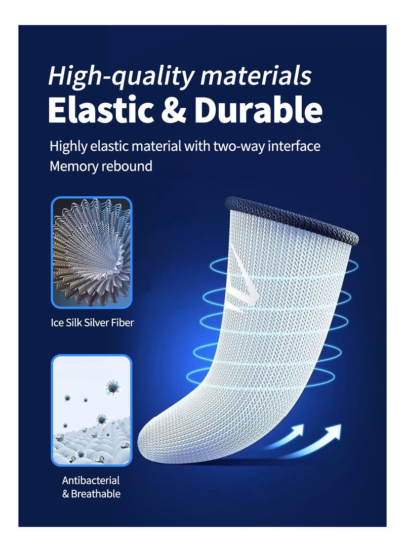 بيكسنست ٤ قطع من أكمام أصابع PUBG Mobile، مزودة بغطاء ألومنيوم محمول، أكثر حساسية ومقاومة للتعرق. مناسبة لألعاب PUBG/Fortnite/Call of Duty/Rule of Survival وغيرها (أسود) - Image 5