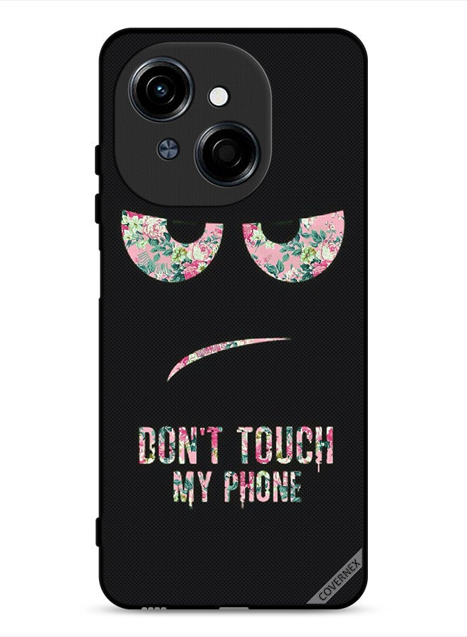 Covernex Tecno Spark Go 1S 4G Protective Case Cover Don't Touch My Phone Floral - Image 1