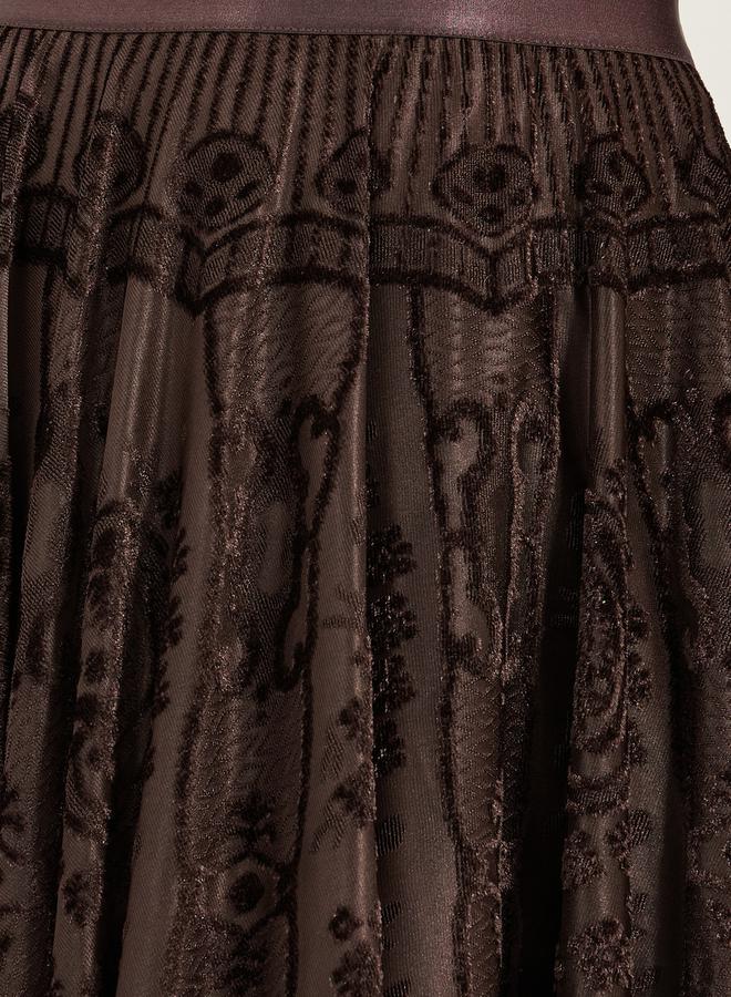 Styli Burnout Design A-Line Midi Skirt  - Image 3
