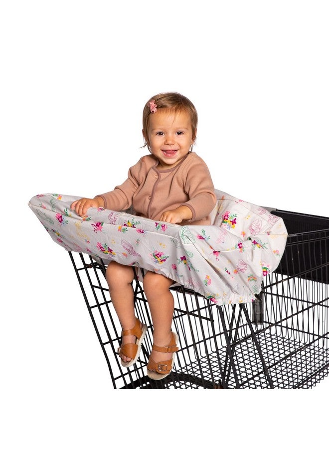J.L. Childress Disney Baby by J.L. Childress Shopping Cart & High Chair Cover - for Baby, Kids, Toddler, Girl - Phone Holder and Toy Loops - Extra Large, Universal Grocery Cart Cover - Disney Princess  - Image 3