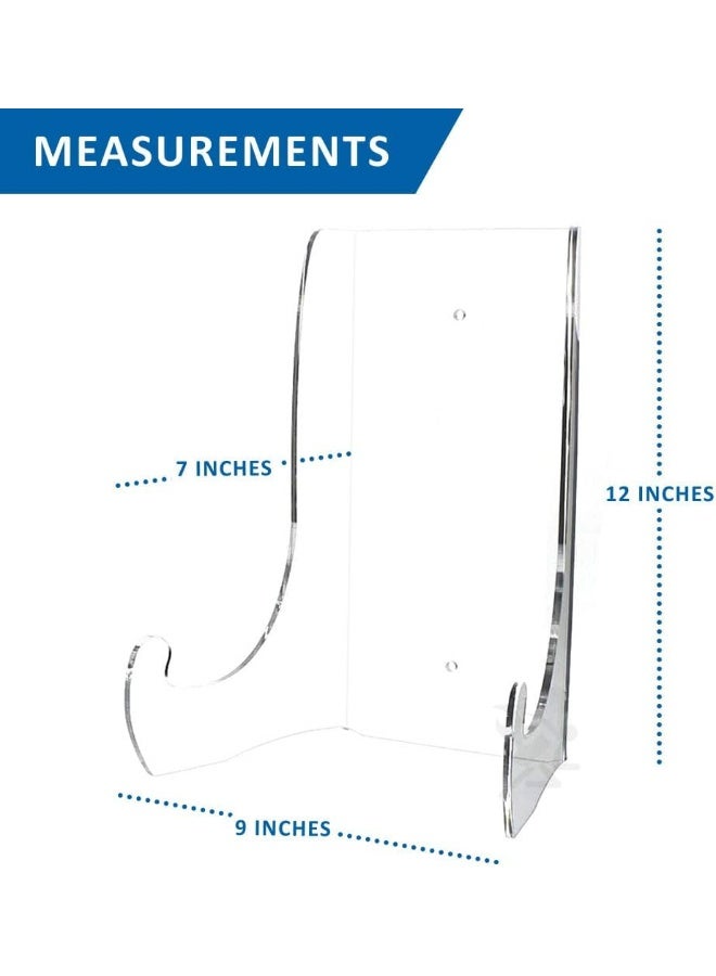 TPGP Heavy Duty Plate Display Stand | 12-inch Clear Acrylic Easel for 15" - 18" Diameter Plates Photo Frames Books Plaques  - Image 4