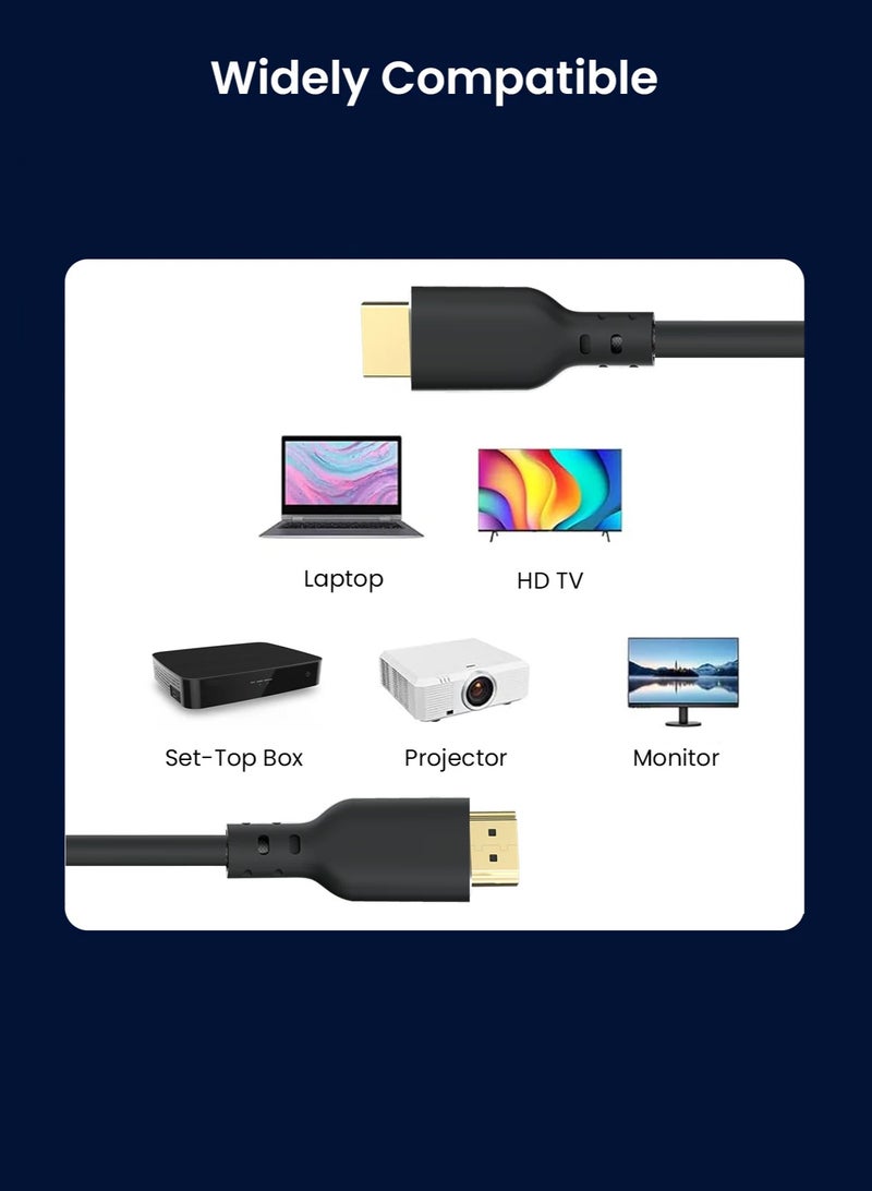 FUJISHKA A premium 3-meter HDMI cable for high-definition audio and video transmission. Perfect for TVs, monitors, projectors, and gaming consoles. Supports stunning 4K resolution for ultra-clear viewing. - Image 3