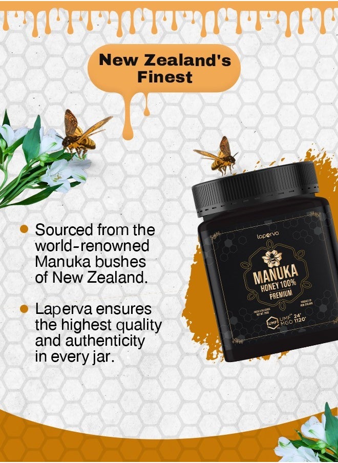 Premium Manuka Honey 1120+ MGO, 24+ UMF - Immune Support, Soothes Sore Throats, Delicious Flavor - 250g Jar - pzsku/Z228513372737ECDDE246Z/45/_/1736406158/6479419f-ef6c-4b97-99ff-8fae653afc49