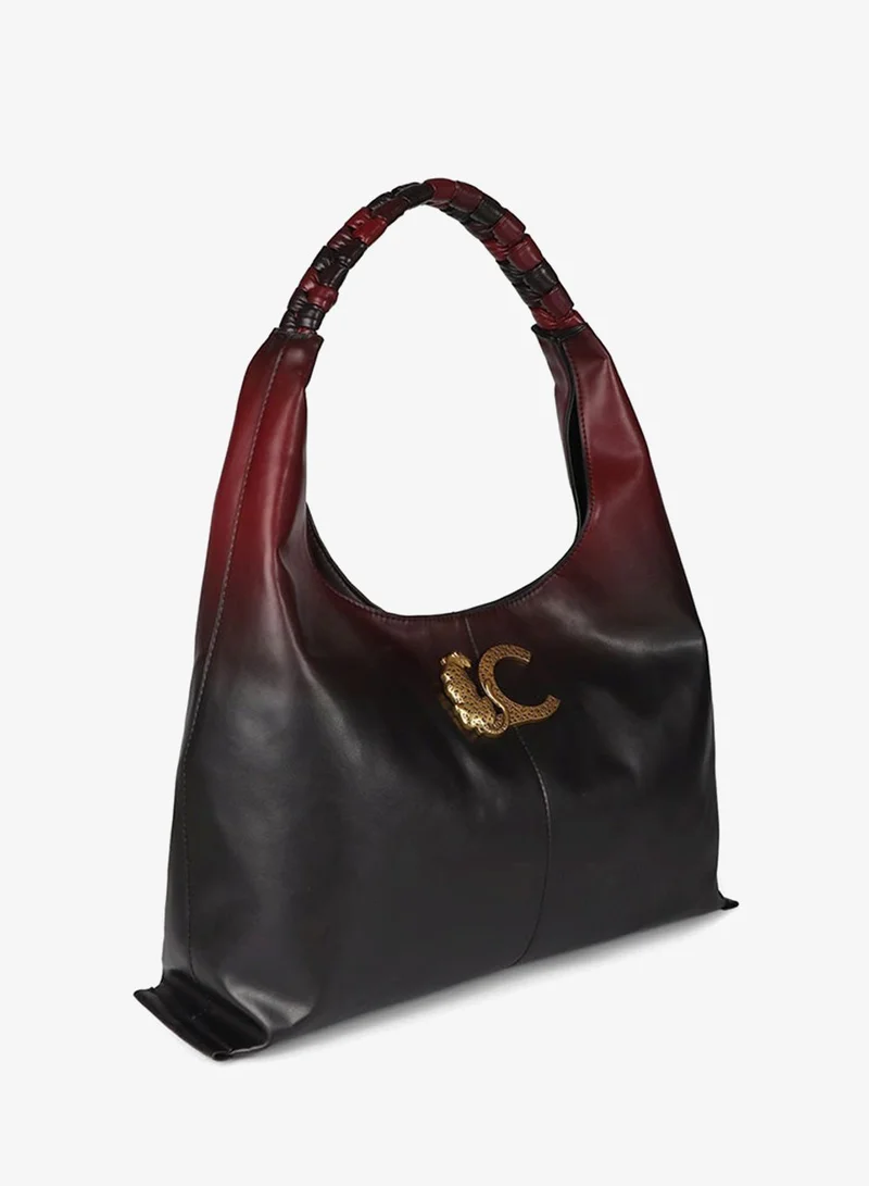 Lola Casademunt Faux Leather Effect Shopper Bag with Braided Handle and Leopard LC Logo