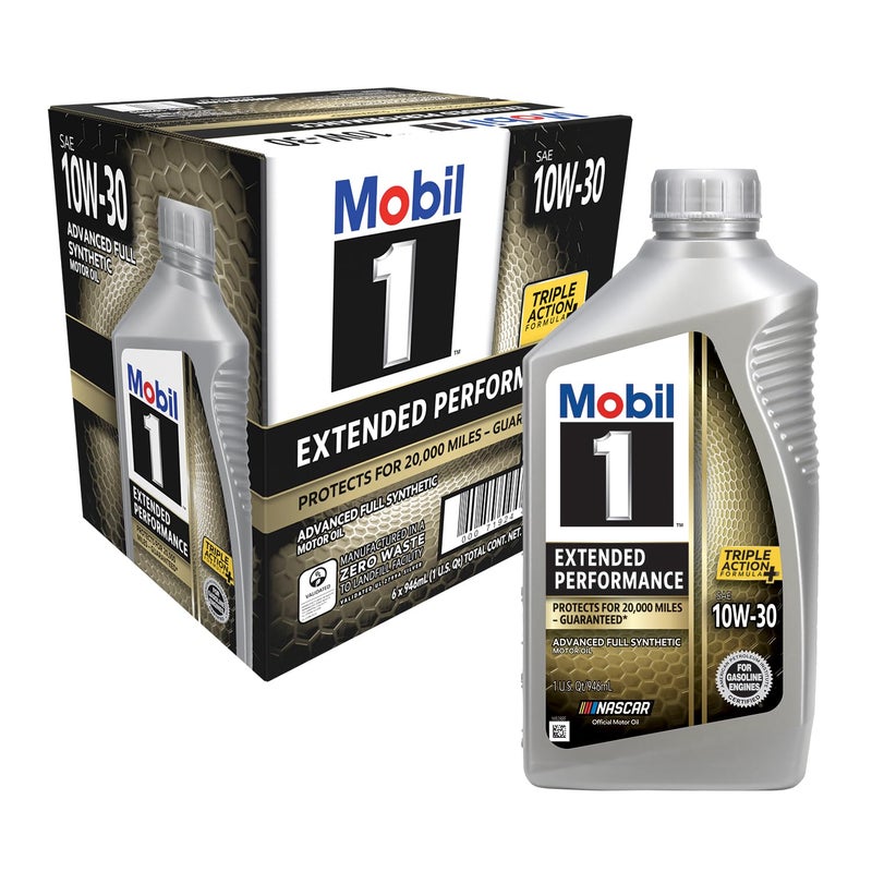 Mobil زيت محرك موبيل 1 للأداء الممتد بالكامل الاصطناعي 10W30 1 كوارت 6 عبوات - Image 2