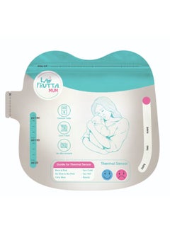 La Frutta La Frutta Mum Milk Storage Bags 180ml - 18Pcs, Pre-Sterilized.,Leak proof,Freezer safe ,Double zip lock. 