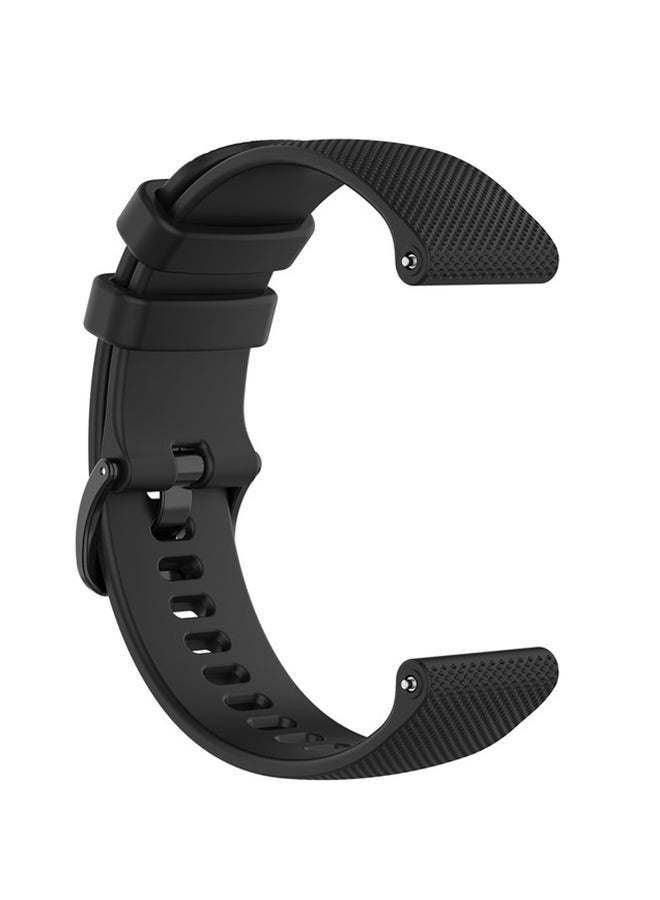 Replacement Classic Silicone Band For 20mm Watches Black - Image 2