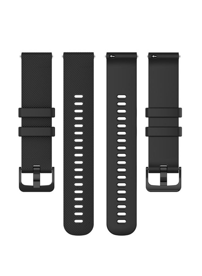 Replacement Classic Silicone Band For 20mm Watches Black - Image 3