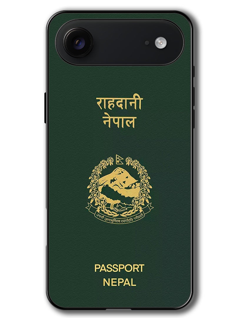 Theodor Case Compatible with Apple iPhone 17 Air 6.5 Inch Protection Shockproof Bumper Cover Nepal Passport - Image 1