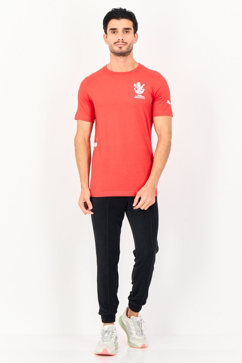 PUMA Royal Challengers Bangalore Men Regular Fit Short Sleeve Cricket T-Shirt, Red - Image 3
