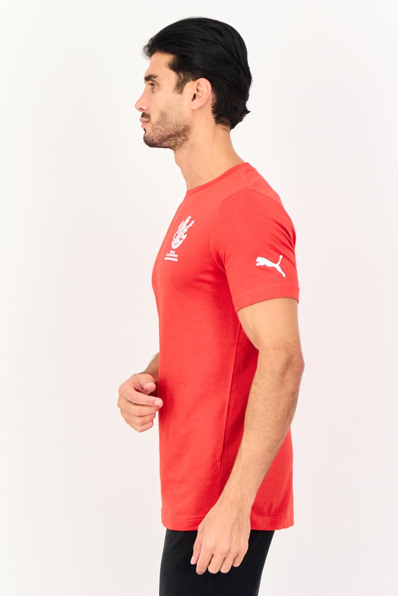 PUMA Royal Challengers Bangalore Men Regular Fit Short Sleeve Cricket T-Shirt, Red - Image 2