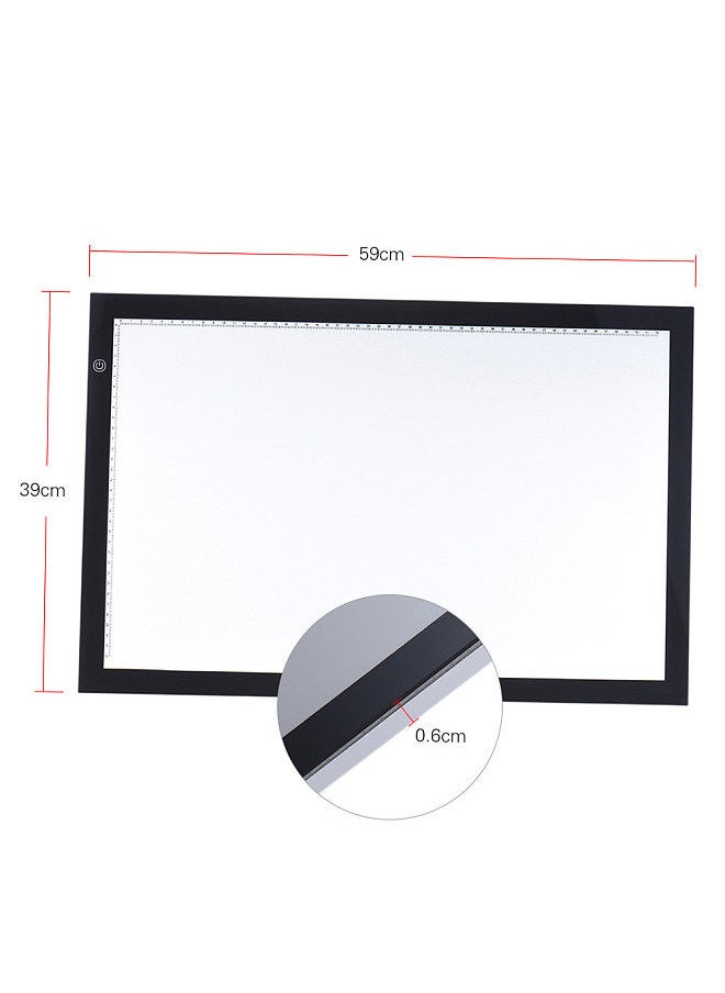 fleiz - A2 LED Light Box Drawing Tracing Tracer Copy Board Table Pad Panel Copyboard with Memory Function Stepless Brightness Control for Artist Animation Tattoo Sketching Architecture Calligraphy Stenciling - Image 1