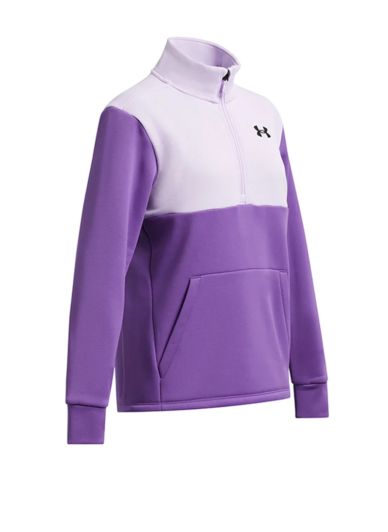 UNDER ARMOUR Girls' Armour Fleece Half Zip Jacket