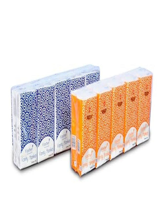 Kosher 2 Ply Vanity Hankey/Pocket Tissue | 10 Pulls X 30 Pack | Total - 300 Pulls | Travel-Friendly Pocket Size | Purse, Bag & Pocket Use - Image 4