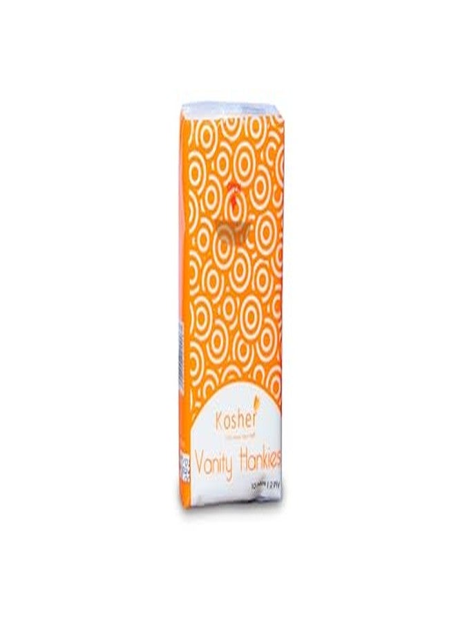 Kosher 2 Ply Vanity Hankey/Pocket Tissue | 10 Pulls X 30 Pack | Total - 300 Pulls | Travel-Friendly Pocket Size | Purse, Bag & Pocket Use - Image 3