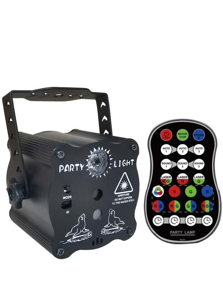 Generic DJ Disco Stage Party Lights, Sound Activated Laser Light RGB Flash Strobe Projector with Remote Control for Karaoke Pub KTV Bar Dance Gift Birthday Wedding  - Image 2