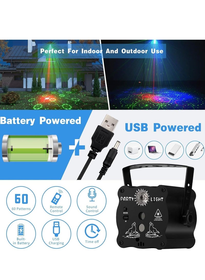 Generic DJ Disco Stage Party Lights, Sound Activated Laser Light RGB Flash Strobe Projector with Remote Control for Karaoke Pub KTV Bar Dance Gift Birthday Wedding  - Image 5