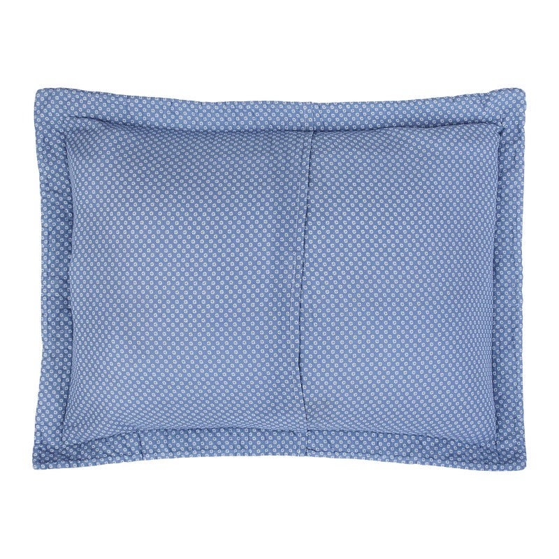 Laura Ashley - Twin Quilt Set, Reversible Cotton Bedding with Matching Sham, Medium-Weight for Year Round Use, Dorm Essentials (Bedford Delft Blue) - Image 5