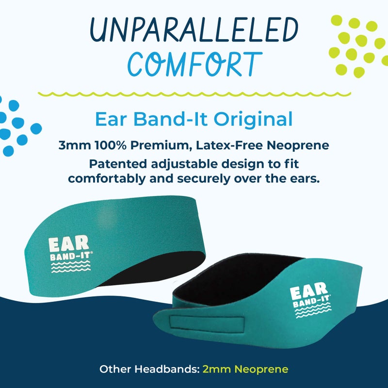 Ear Band-It Earvolution Ear Band-It Original Swimming Headband for Kids/Adults - Invented by Ear, Nose, and Throat Doctor- Durable Neoprene Maximizes Protection - Putty Buddies Sold Separately - Magenta - Large - Image 5