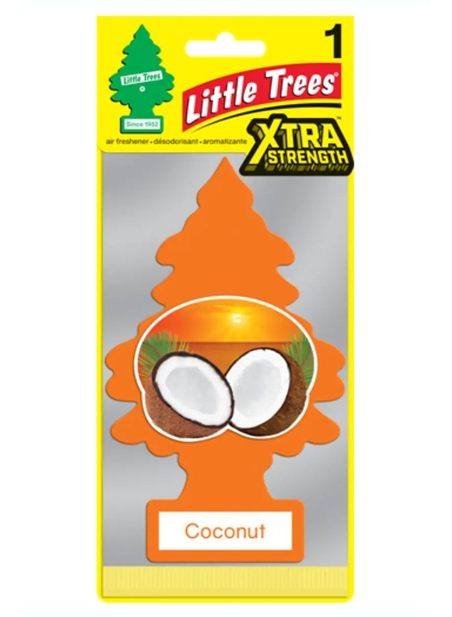 Little Trees X-tra Strength Big Size Hanging Air Freshener, Coconut Scent, 1 Piece - Image 1