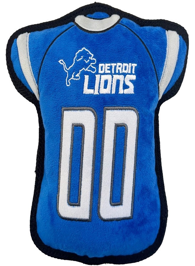 Pets First The 1st Ever Tough but Smooth Dog Toy NFL Detroit Lions Football Jersey Tough Pet Toy. A Premium Quality Doggie Toy with Built-in Squeaker. Sports Fans Favorite Chew Toy - Image 1