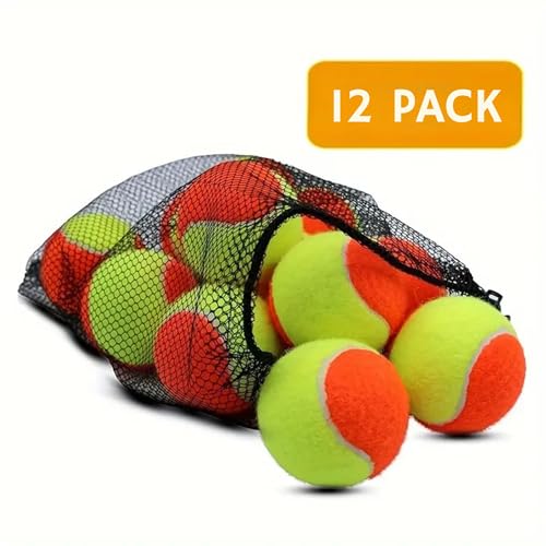 SAMEILI Street Cricket Ball tranning Tennis Balls - Soft Elastic Premium Plush Rubber Pressureless Balls for Youth & Beginners, Ideal for Lawn Cricket & Tennis Training - (Pack of 12) - Image 4