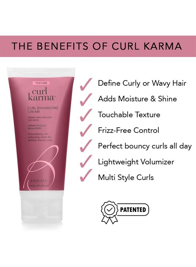 Brocato Curl Karma, Curl Enhancing Cream, 6 Fl Oz | Defining & Moisturizing Curl Crème | Fights Frizz, Adds Bounce & Shape | All Day Control - Image 3