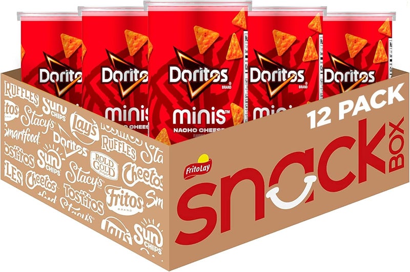 MINIS Doritos Minis Nacho Cheese Canisters - 12 Pack of 1.95 Ounce Snacks - Image 1