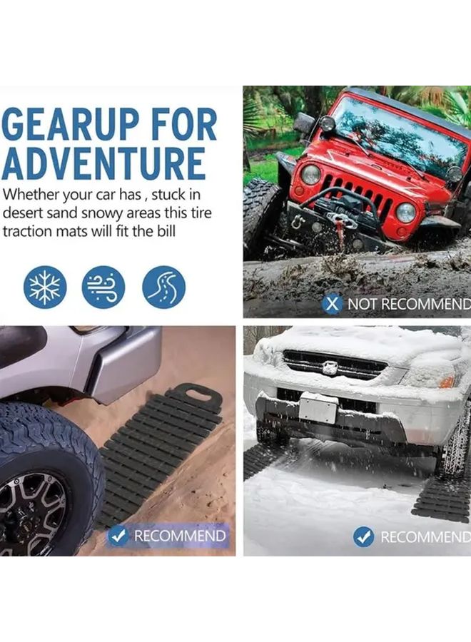 لوح تعافي السيارة المضاد للانزلاق من إنك مقاس 14 × 6 بوصة للثلج والطين والرمل - Image 5