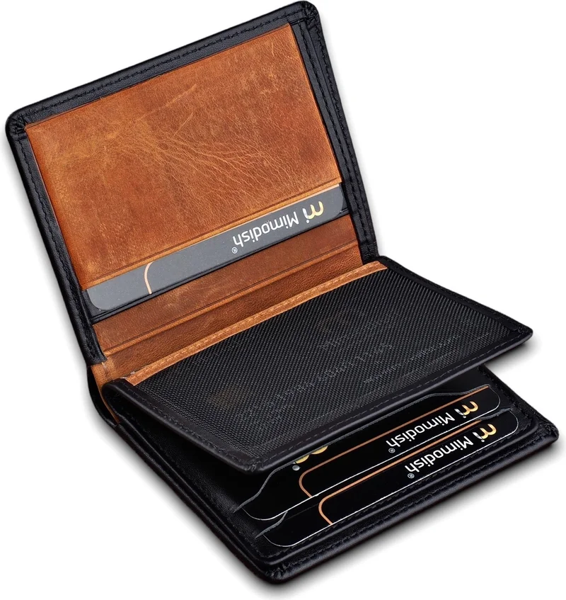 Mimodish 1477 Genuine Leather Vertical Luxury Men's Wallet