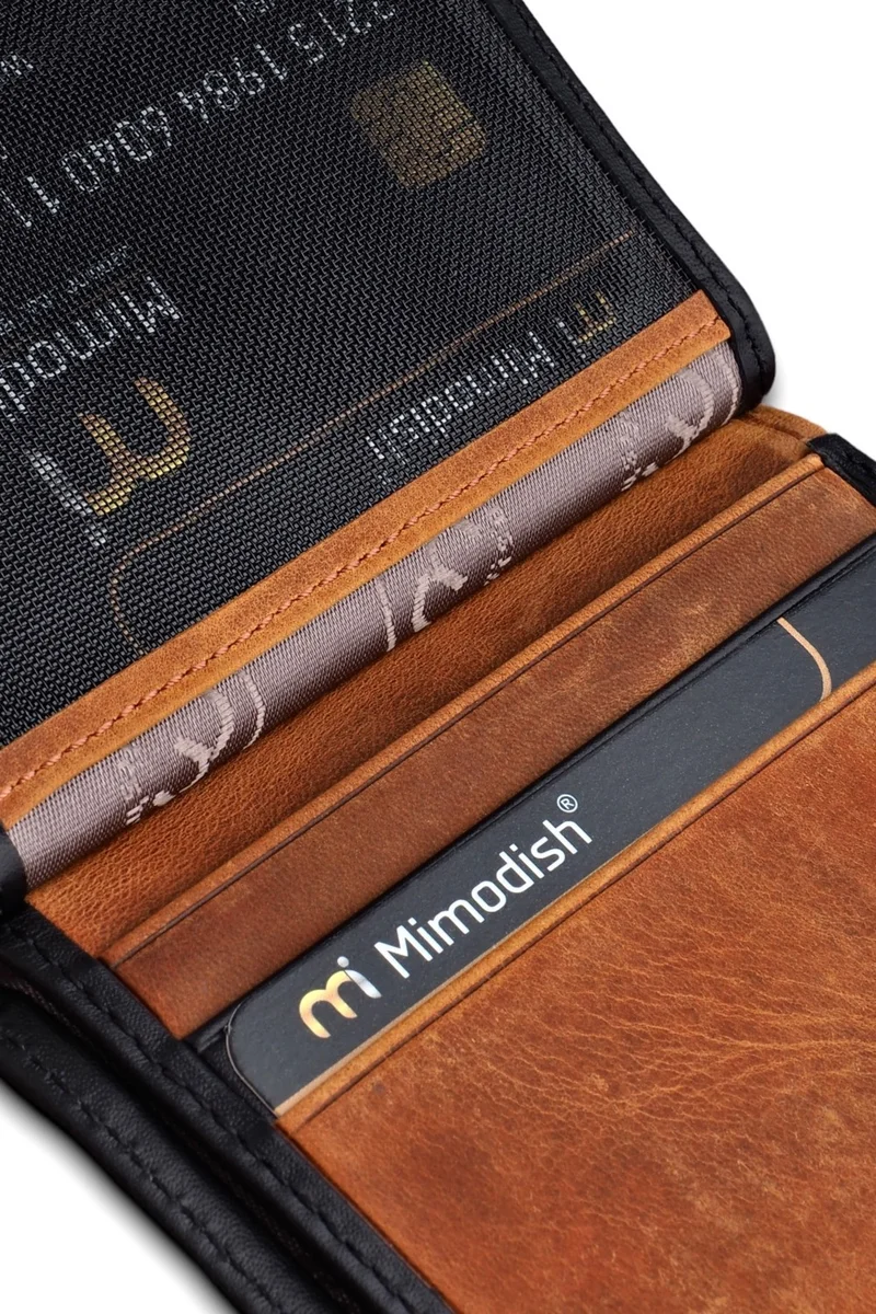 Mimodish 1477 Genuine Leather Vertical Luxury Men's Wallet