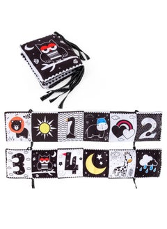 Generic Early Development Educational Cloth Book, Nontoxic Fabric Cloth High Contrast Foldable Educational Activity Cloth Soft Book Perfect For Infants Boys And Girls Early Education（Number/Animal/Weather)  - Image 1
