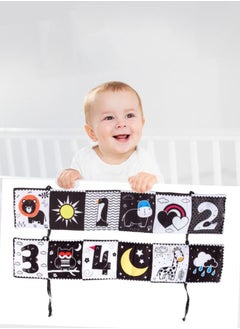 Generic Early Development Educational Cloth Book, Nontoxic Fabric Cloth High Contrast Foldable Educational Activity Cloth Soft Book Perfect For Infants Boys And Girls Early Education（Number/Animal/Weather)  - Image 4