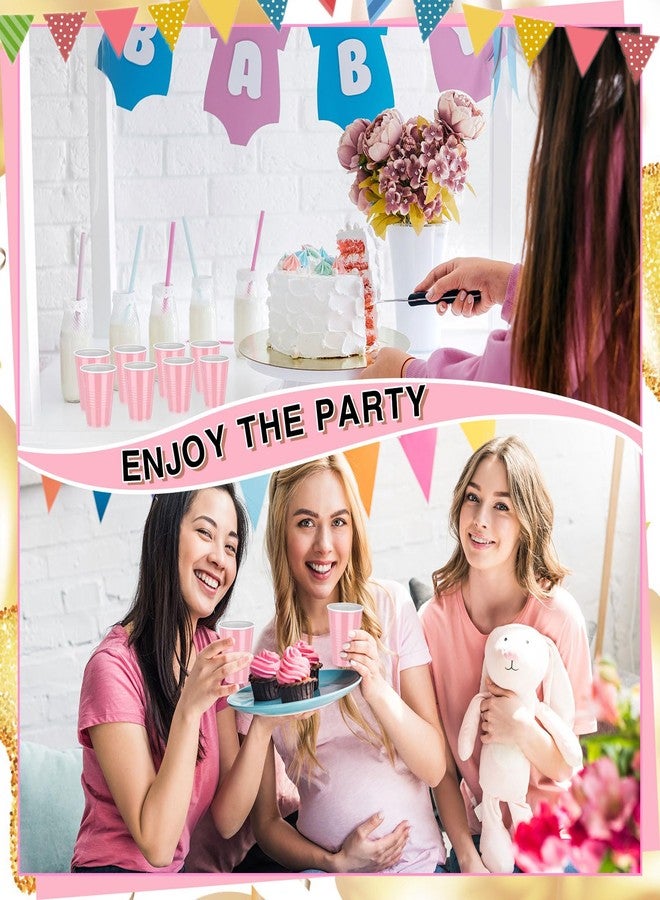 Pickmesh 50 Pack 12 oz Plastic Cups Valentine Disposable Cup Bulk for St Patricks Day Wedding Birthday Baby Shower New Year's Day Halloween and Festive Celebration Party Supplies(Light Pink) - Image 5
