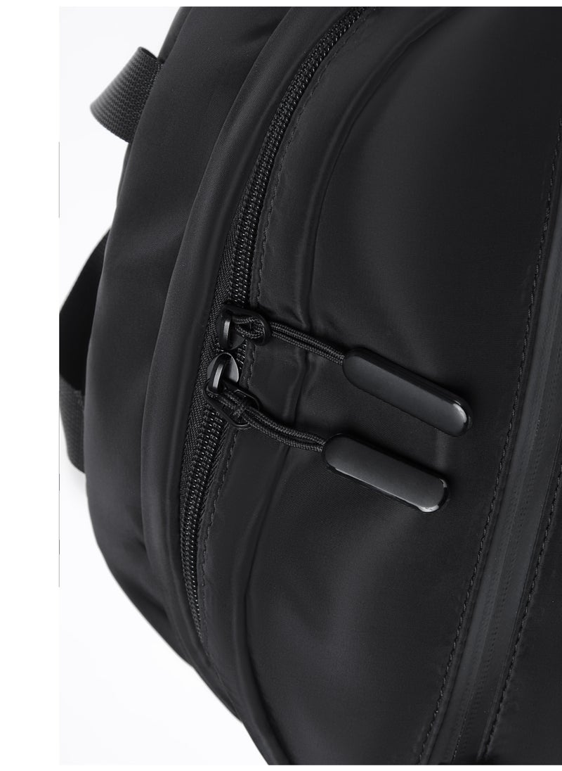 Ayeeb - Chelsea Backpack Travel Bag in Geek Black,14 inch Laptop Business Travel Under-Seat Flight Bag with Elastic Luggage Strap, Essentials Waterproof Daypack of Office, School, College for Men Women - Image 1