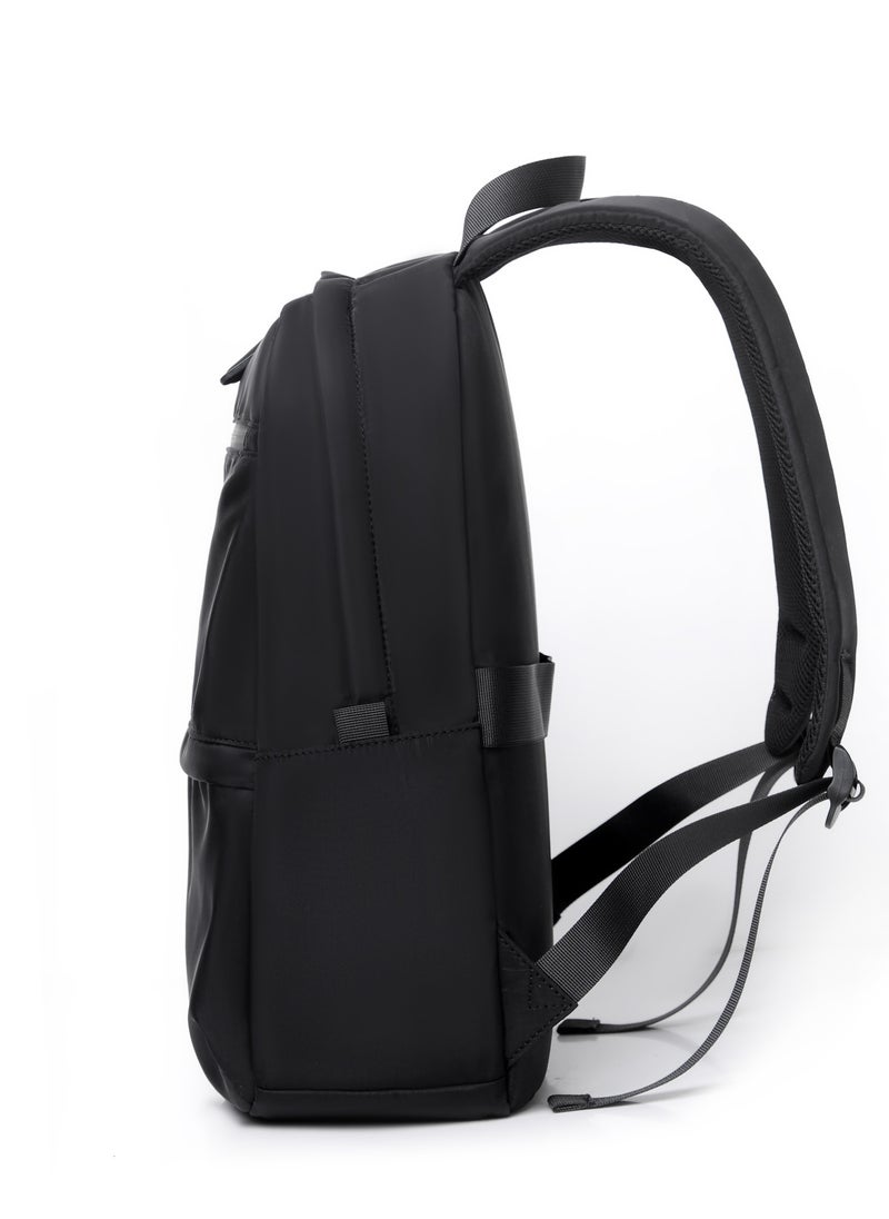Ayeeb - Chelsea Backpack Travel Bag in Geek Black,14 inch Laptop Business Travel Under-Seat Flight Bag with Elastic Luggage Strap, Essentials Waterproof Daypack of Office, School, College for Men Women - Image 1