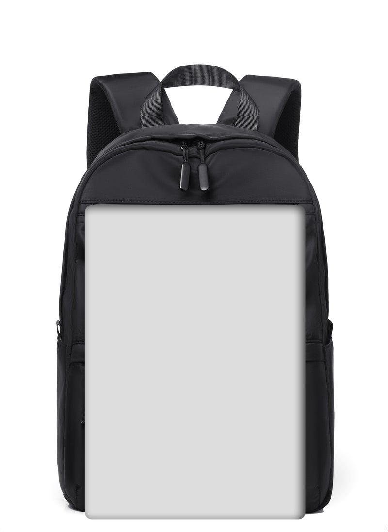 Ayeeb - Chelsea Backpack Travel Bag in Geek Black,14 inch Laptop Business Travel Under-Seat Flight Bag with Elastic Luggage Strap, Essentials Waterproof Daypack of Office, School, College for Men Women - Image 1