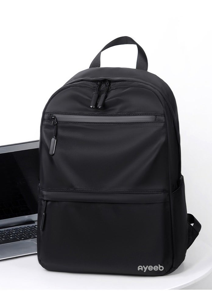 Ayeeb - Chelsea Backpack Travel Bag in Geek Black,14 inch Laptop Business Travel Under-Seat Flight Bag with Elastic Luggage Strap, Essentials Waterproof Daypack of Office, School, College for Men Women - Image 1