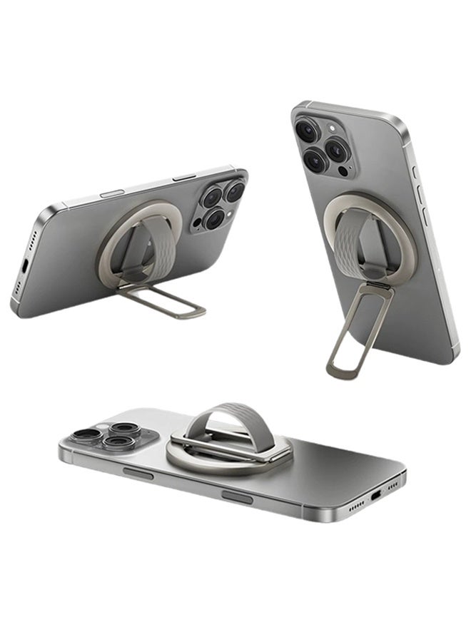 Magnetic Phone Grip Stand, 180° Rotating Finger Loop Holder with Silicone Soft Finger Strap, Phone Ring Holder - Image 1