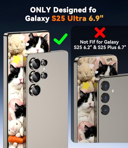 CloudValley for Samsung Galaxy S25 Ultra Camera Lens Protector, 9H Tempered Glass + Aluminum Alloy Individual Lens Protective Ring, [1 Second Installaion] Ultra-HD Glass Cover,Titanium Gray - Image 5