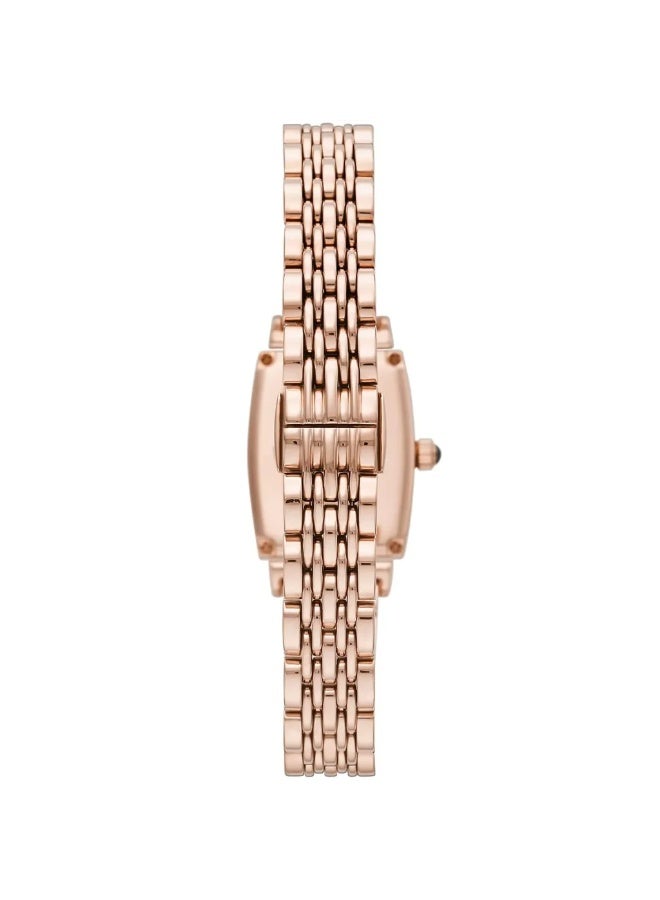 armani Emporio Armani Gianni T-Bar AR11406 Women’s Watch – Square Silver Dial Rose Gold Stainless Steel Elegant Fashion Watch - Image 3