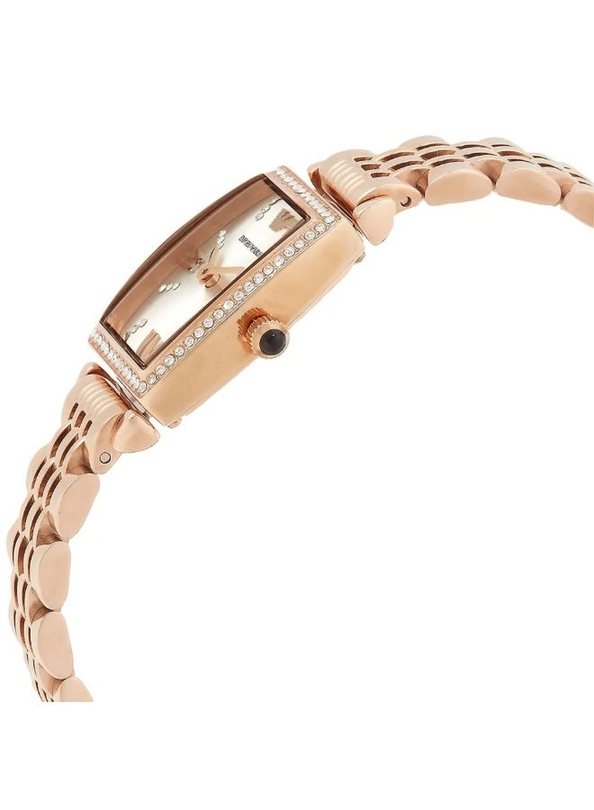 armani Emporio Armani Gianni T-Bar AR11406 Women’s Watch – Square Silver Dial Rose Gold Stainless Steel Elegant Fashion Watch - Image 4