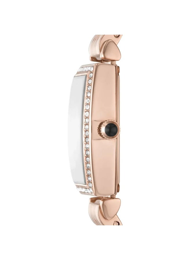 armani Emporio Armani Gianni T-Bar AR11406 Women’s Watch – Square Silver Dial Rose Gold Stainless Steel Elegant Fashion Watch - Image 5