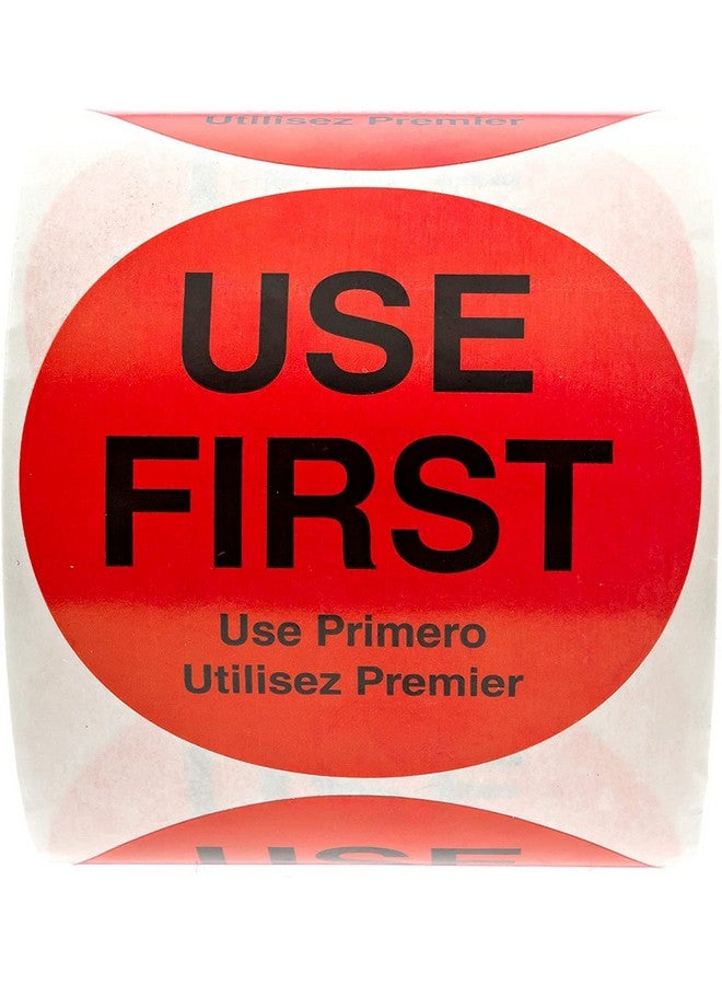 SBlabels 3 Inch Round Use First Stickers / 500 Red Removable Circle Labels/Trilingual Small Business Sticker / 3" Use 1St Label/Made In The Usa - Image 2