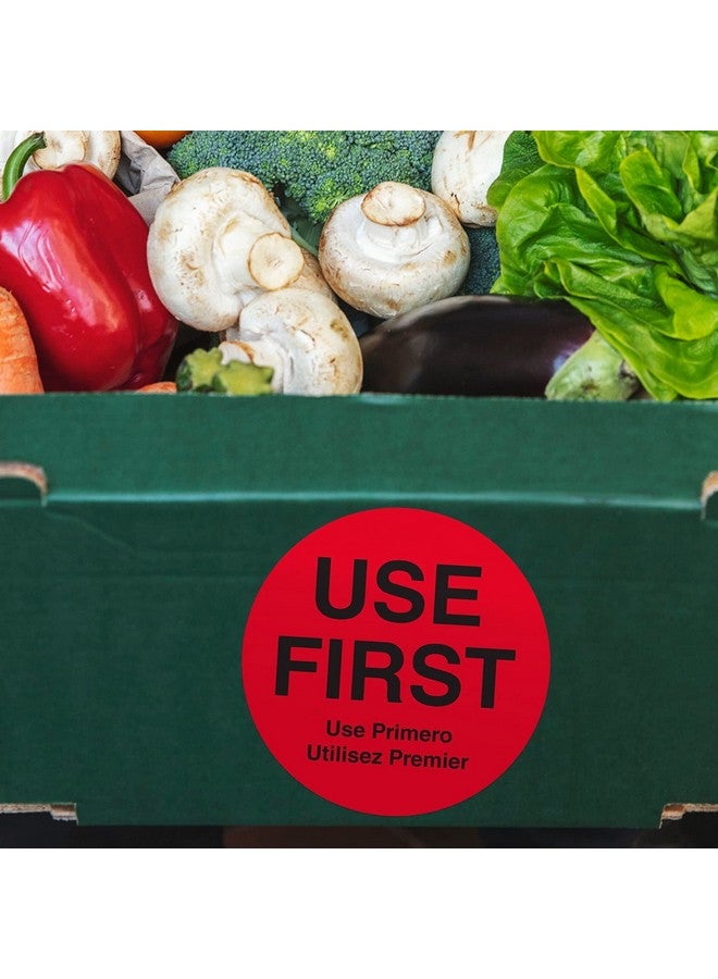 SBlabels 3 Inch Round Use First Stickers / 500 Red Removable Circle Labels/Trilingual Small Business Sticker / 3" Use 1St Label/Made In The Usa - Image 5