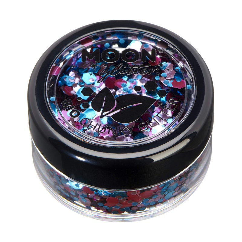 Mystic Bio Biodegradable Eco Chunky Glitter by Moon Glitter 100 Cosmetic Bio Glitter for Face Body Nails Hair and Lips 3g Enchanted