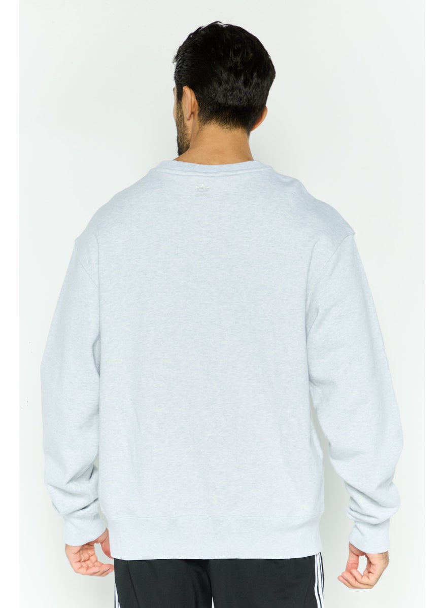 Adidas Adidas Originals x Humanrace Men Sportswear Fit Long Sleeves Running Sweatshirt, Light Grey  - Image 4